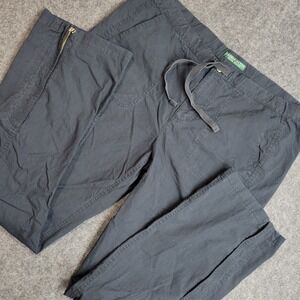 Lauren Ralph Lauren Pants Womens 12 Black Cargo Pocket Ankle Zip Straight Active